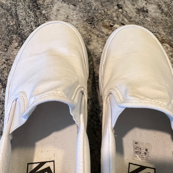 Vans Unisex White Slip Ons 8W 6M - Picture 7 of 10